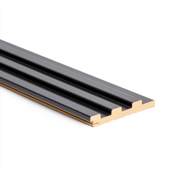 Wandpaneele & Deckenpaneele Desiwa in Schwarz (matt) 10,7x252 cm