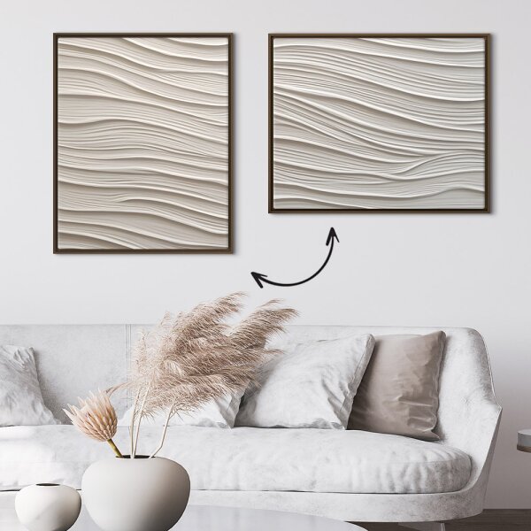 Schattenfugenrahmen Flora in Braun (matt) 80x120cm