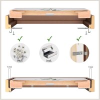 Schattenfugenrahmen Levi 40x100cm Alu geschliffen
